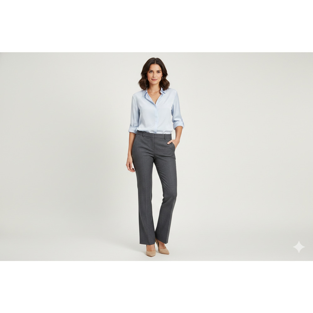 Theory Wool Tailored bootcut Trousers Women’s Charcoal Gray Size 8 Fits 10